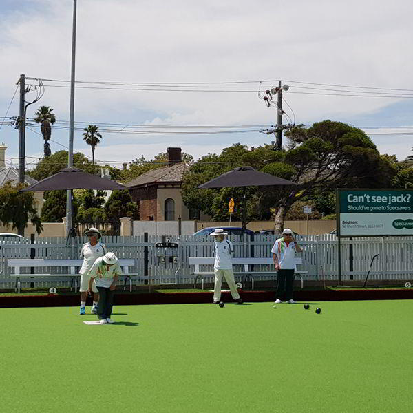 Felton Free Standing Bench Seat with Backrest at Brighton Beach Bowls Club Felton Free Standing Bench Seat with Backrest at Brighton Beach Bowls Club