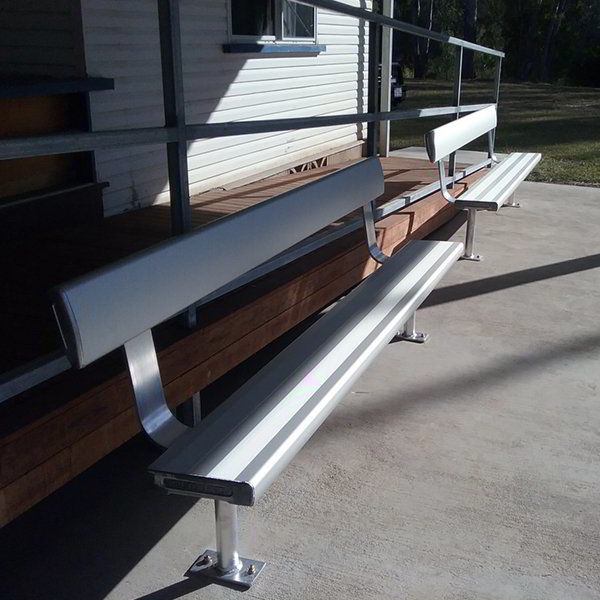 Felton Above Ground Bench Seat with Backrest at Theodore Bowls Club Felton Above Ground Bench Seat with Backrest at Theodore Bowls Club