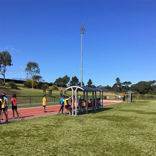 Felton Double Bench Shelter at Illawong Athletics Felton Double Bench Shelter at Illawong Athletics