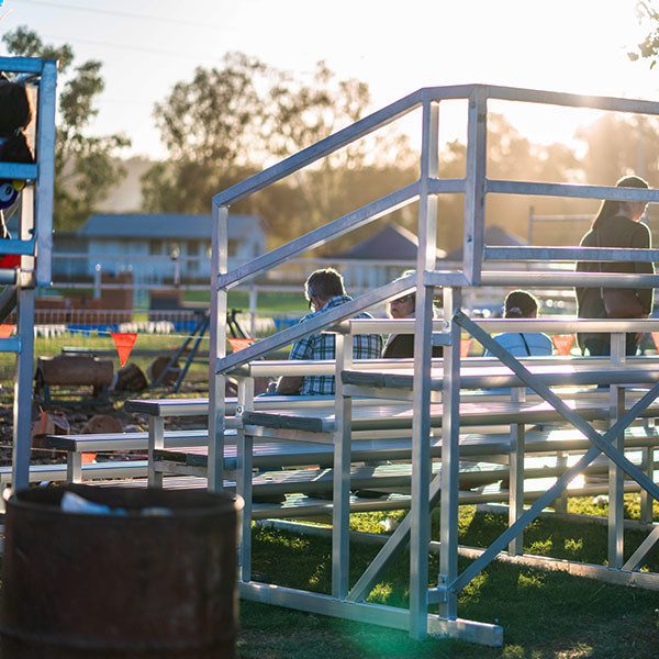 Felton 5 metres 6 Tiers Grandstands at Gunnedah Showground Felton 5 metres 6 Tiers Grandstands at Gunnedah Showground